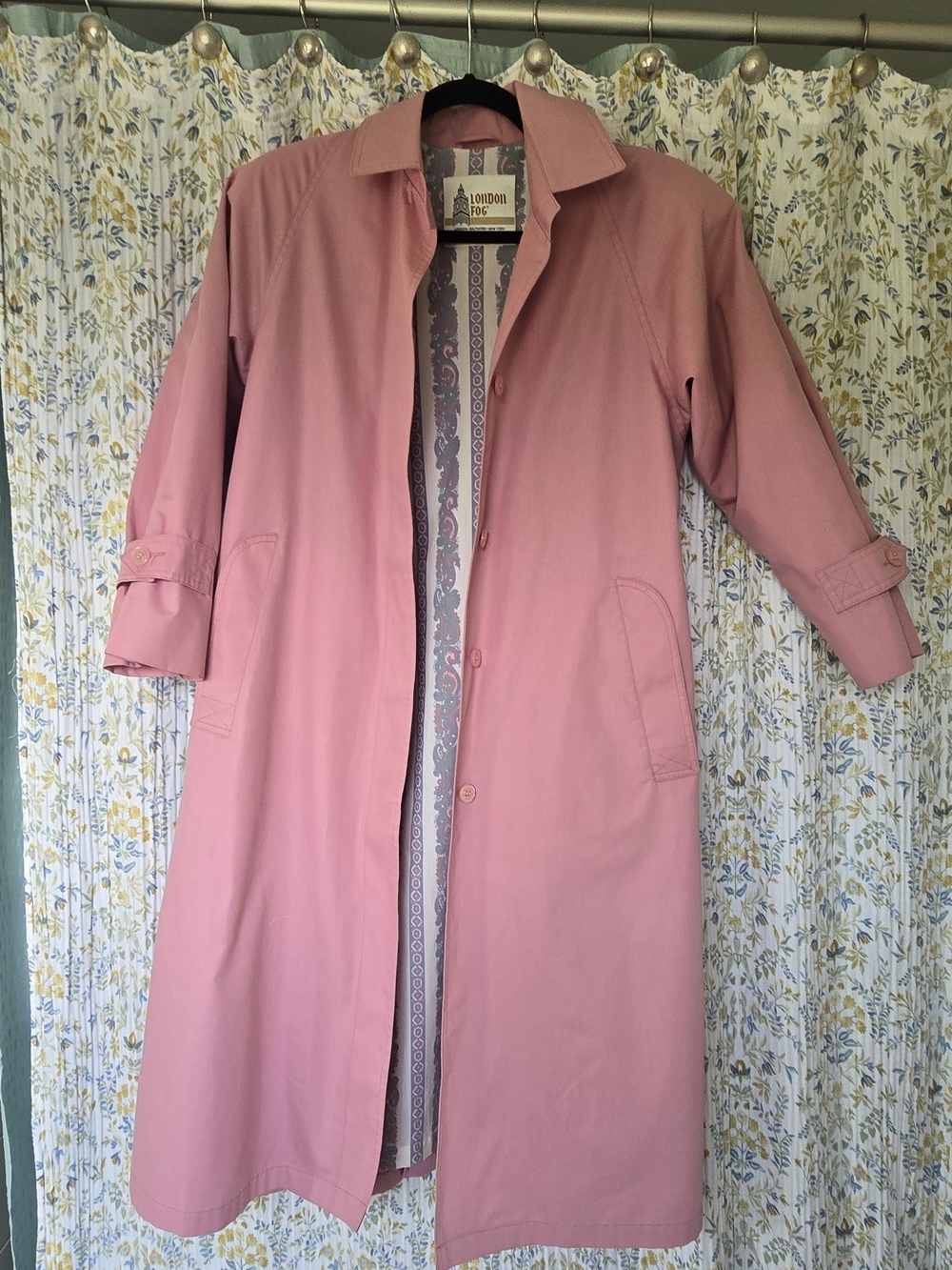 Pink Long Trench Coat - London Fog